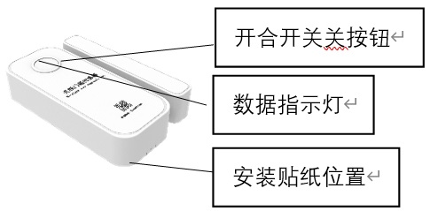 无线门磁传感器产品结构图